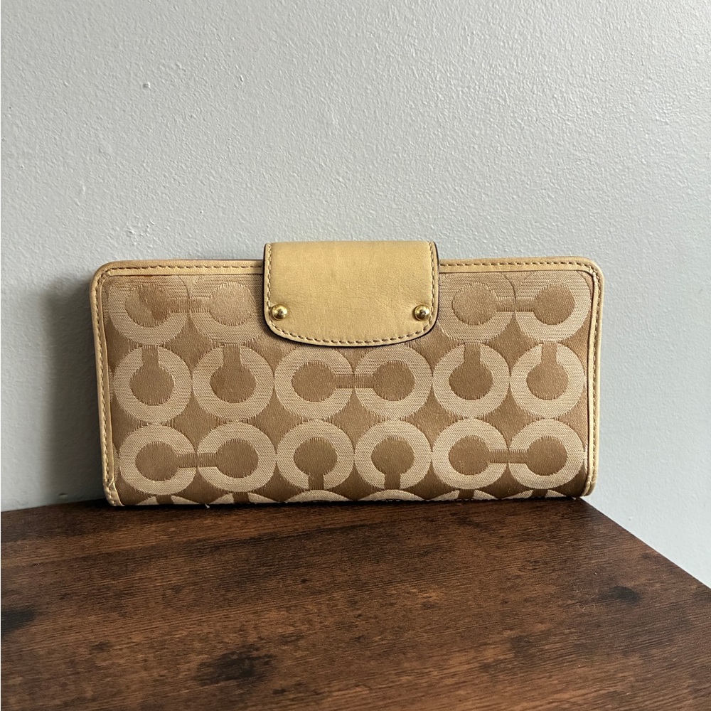 Coach Madison Op Art Signature Sateen Wallet - Picture 2 of 7